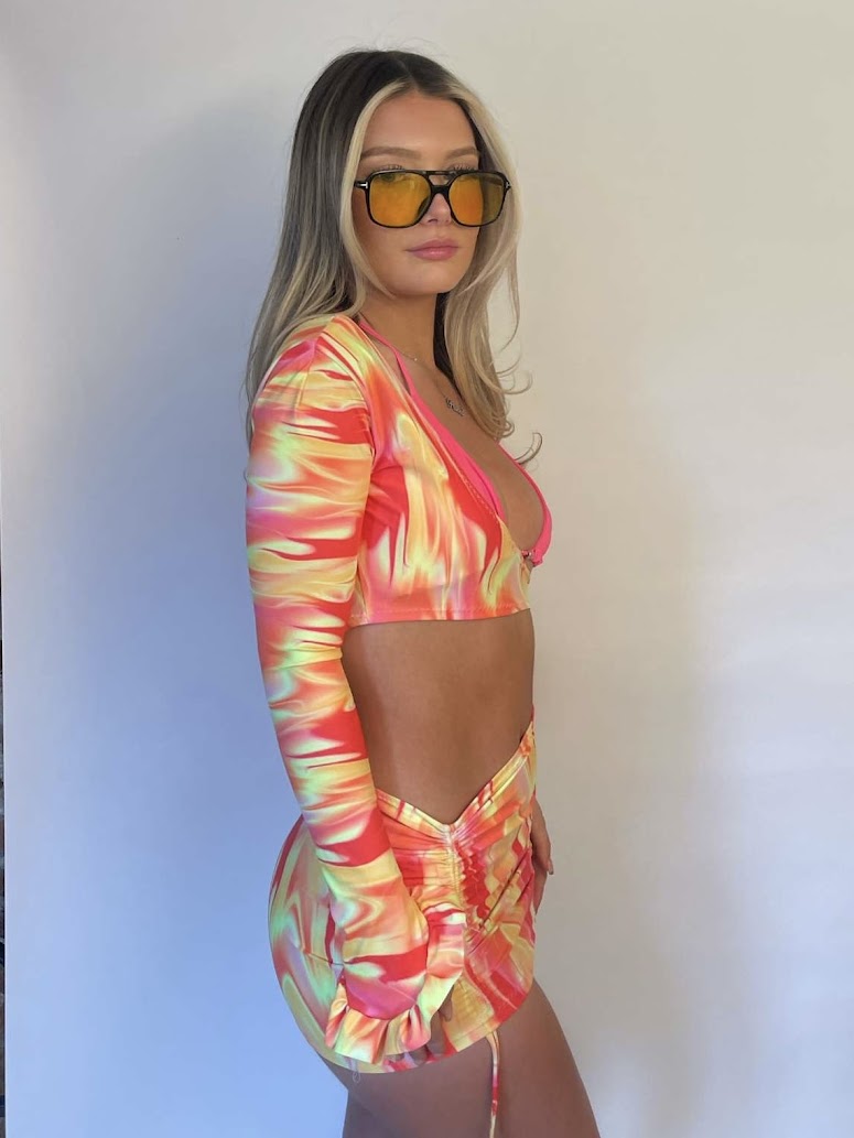 Cut Out One Sleeve Dress