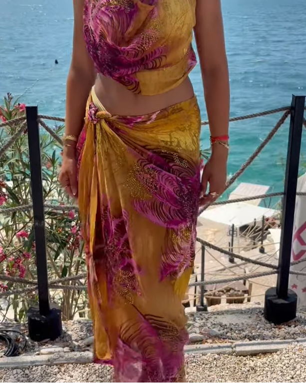 Sunkissed Sequin Wrap - Maxi